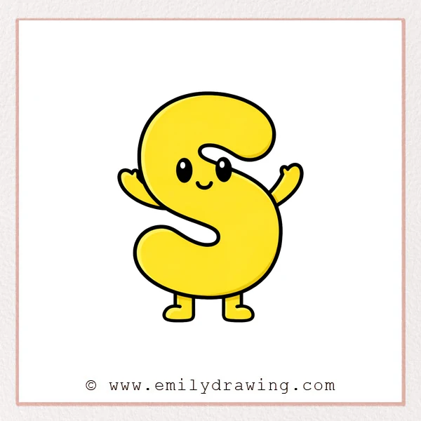 Preview of Bubble Letter S drawing